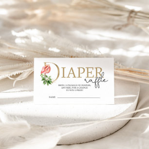 Baby shower Flamant rose Déchets Cartes de fermetu