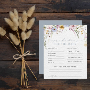 Baby shower fleur sauvage Blue Prédictions et cons