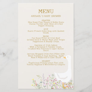 Baby shower Fleur sauvage de canard d'oie d'aquare