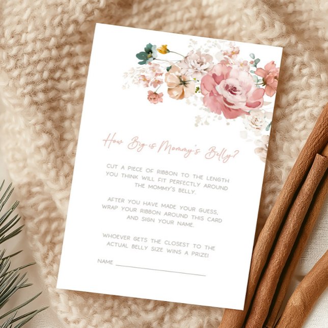Baby Shower Fleur Sauvage de Printemps Jeu de Tail (Wildflower Baby Shower Game)