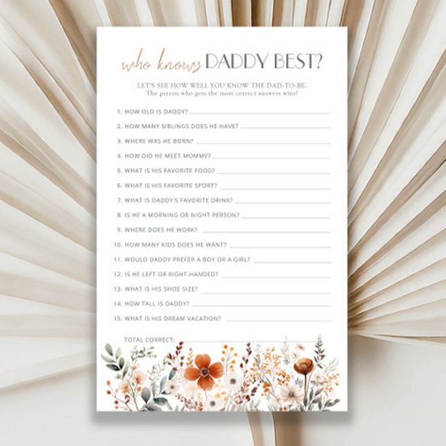 Baby shower Fleur sauvage en terre cuite qui conna (Créateur téléchargé)