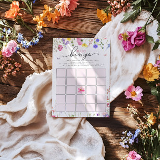 Baby shower fleur sauvage Jeu de Bingo | Bloom Bab