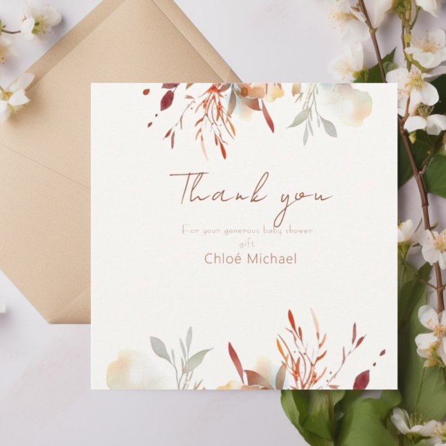 Baby shower fleur sauvage simple (Créateur téléchargé)