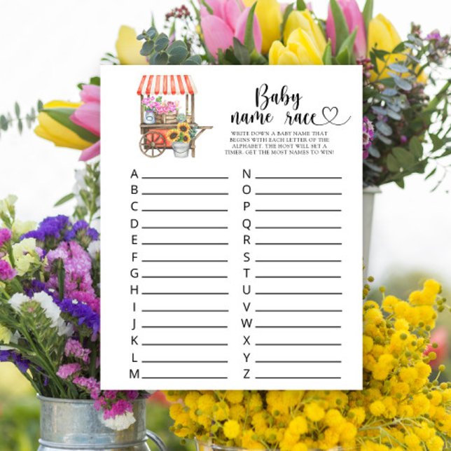 Baby shower Fleurs cultivé localement - race nom b (Créateur téléchargé)