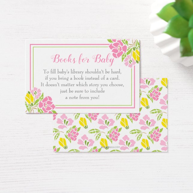 Baby shower floral Apportez une carte de livre ros (Bureau)