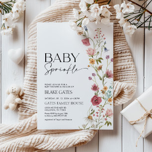 Baby shower Floral, Baby Sprinkle Invitation