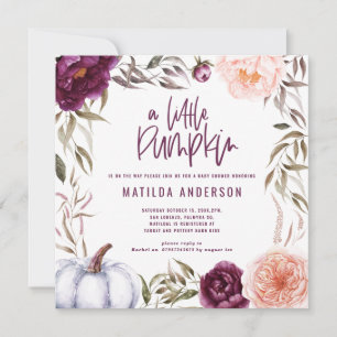Baby shower floral de petite citrouille