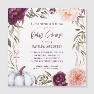 Baby shower floral de petite citrouille