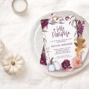 Baby shower floral de petite citrouille