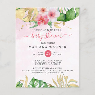 Baby Shower Floral de plage moderne et économique