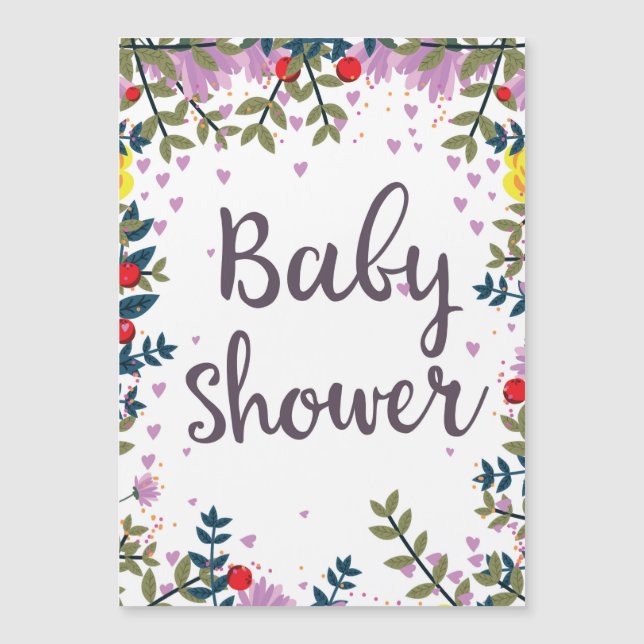 Baby shower Floral Invitation (Devant)