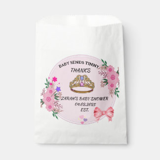 Baby shower FLORAL ROSE Favoriser les sacs