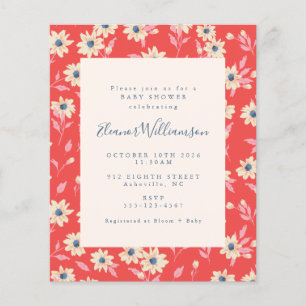 Baby shower Floral rouge Boho Budget