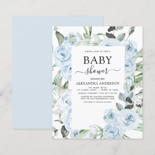 Baby Shower Floral Vert Poussiéreux Bleu Bon March