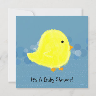 baby shower Fluffy Chick CustomizabIe Invitation