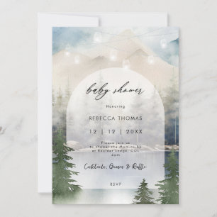 baby shower forestier d'hiver magique Invitation