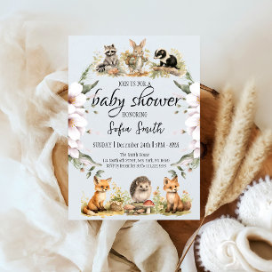Baby shower forestier Végétation Forêt Invitation