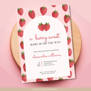 Baby shower fraise Berry Sweet Invitation