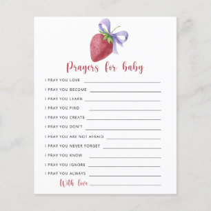 Baby shower fraise - prières pour bébé