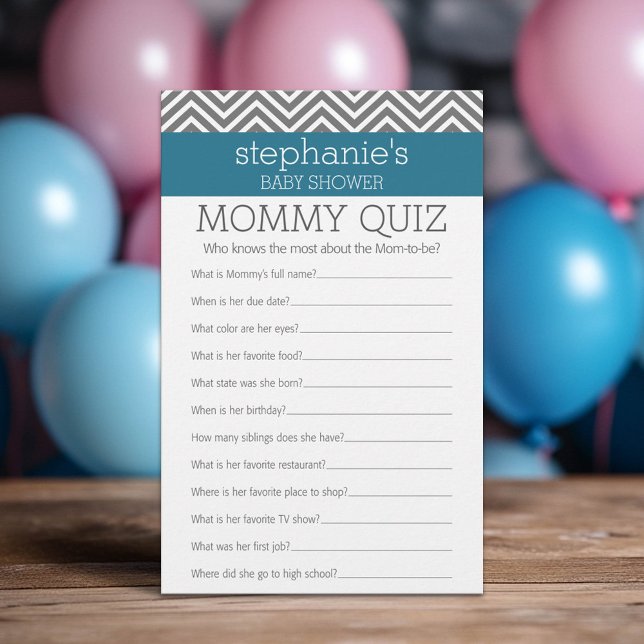 Baby shower Game - Qui Connaît Mommy Meilleur Quiz (Custom Baby Shower Games)