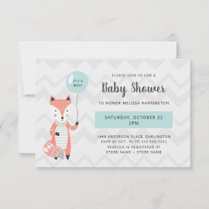 Baby shower garçon scandinave Fox