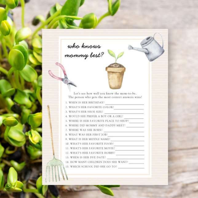 baby shower germe - Qui connaît maman mieux (Créateur téléchargé)