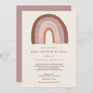 Baby shower Girl Rainbow par invitation par courri