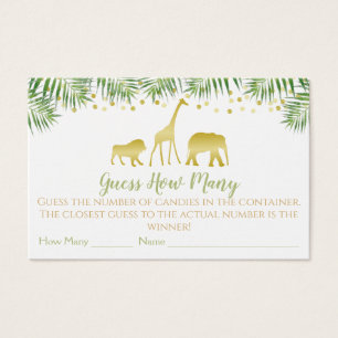 Baby shower Gold Safari Devine Combien De Carte De