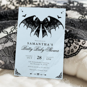 Baby shower gothique bleu Invitation