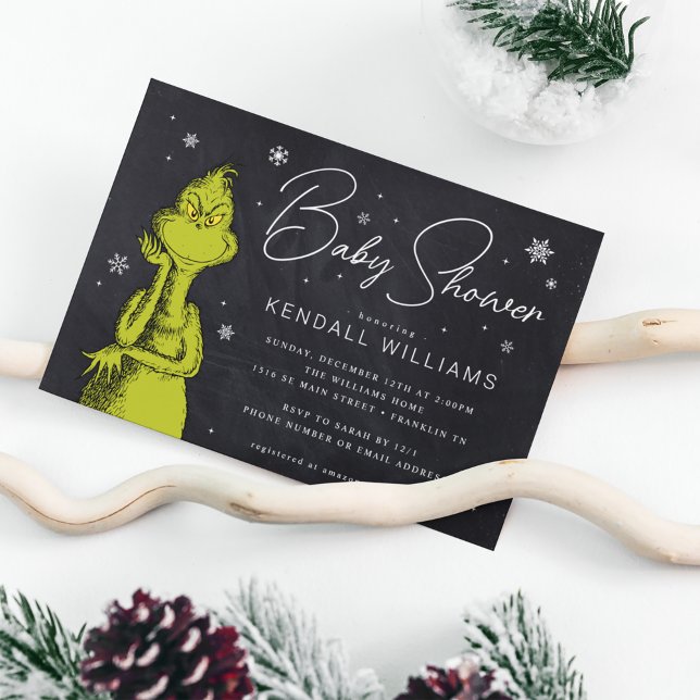 Baby Shower Grinch Tableau Noir (Créateur téléchargé)
