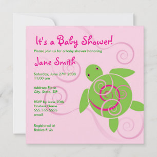 Baby shower Honu Swirls ou invitation d'anniversai