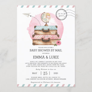 Baby shower interurbain Vintage par carte postale