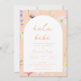 Baby shower Invitación Peach Espagnol Invitation