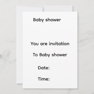 Baby shower invitation