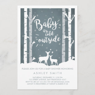 Baby shower invitation Baby il fait froid dehors C