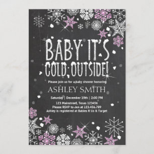 Baby shower invitation Bébé froid en dehors de Pin