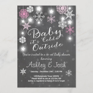 Baby shower invitation bébé il fait froid dehors F