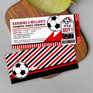 Baby shower Invitation des Couples du Pass Footbal