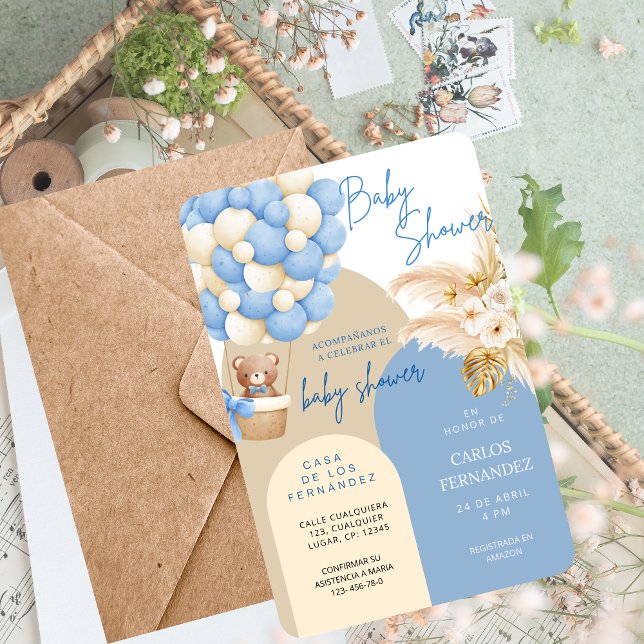 Baby Shower Invitation for Boy–Customizable (Créateur téléchargé)