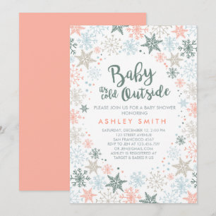 Baby shower invitation Il fait froid à l'extérieur
