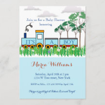 Baby shower invitation - petit train