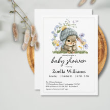 Baby Shower Invitation Sweet Little Bunny