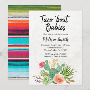 Baby shower Invitation taco sur les bébés