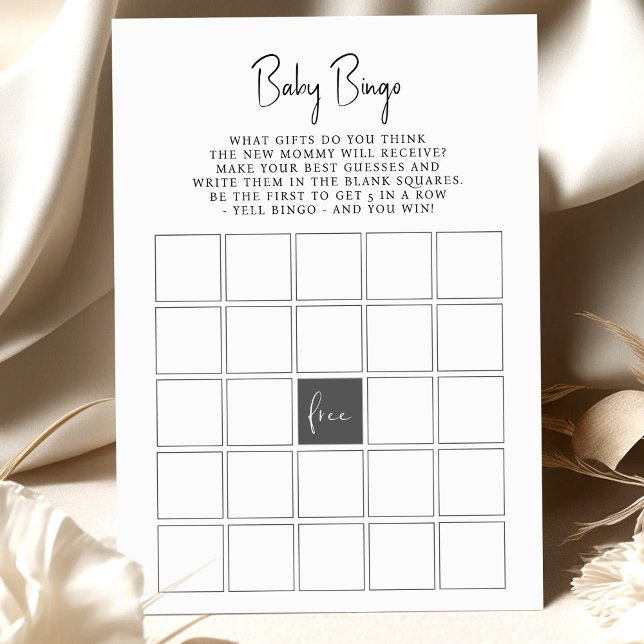 Baby shower Jeu Bingo Bébé (Créateur téléchargé)