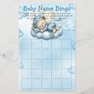 Baby shower Jeu C'est un garçon Teddy Bear Bingo