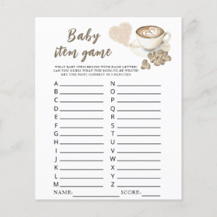Baby shower Jeu d'article bébé Café infusé