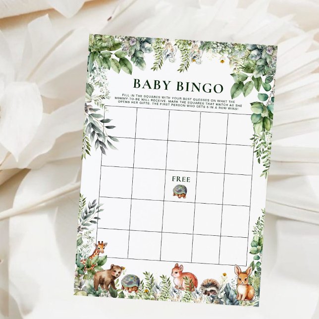 Baby shower Jeu de Bingo | Jeu d'aquarelle moderne (Créateur téléchargé)