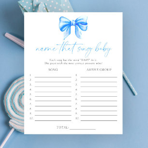 Baby shower jeu de devinette de chanson au ruban b