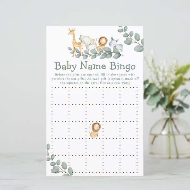 Baby shower Jeu Wild One Bingo (Debout devant)