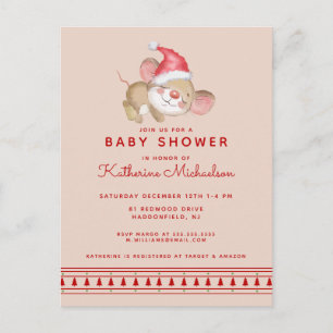 Baby shower Joyeuse invitation de la souris de N